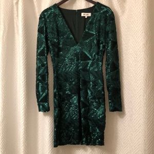 Sequin Green Party Dress